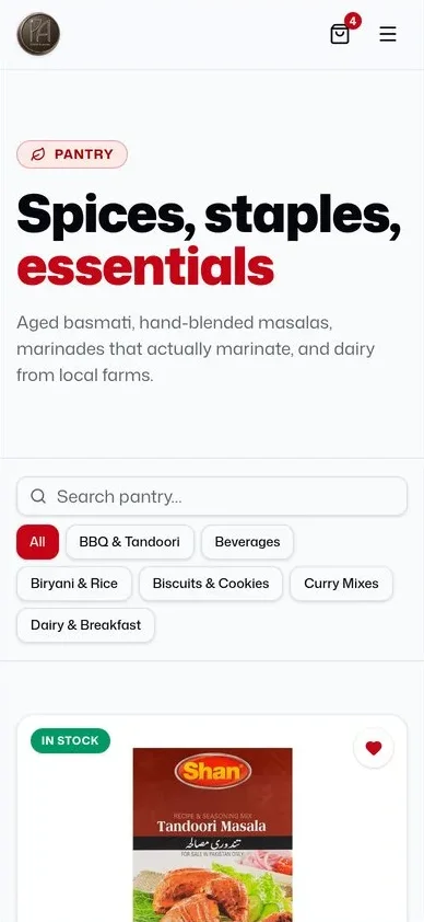 Grocery pantry on a phone with aisle chips
